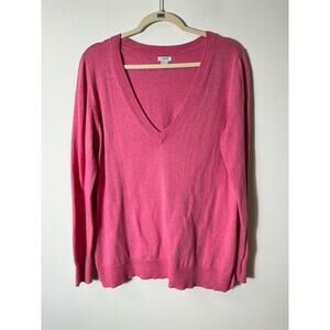 J. Crew Pink V-Neck Sweater